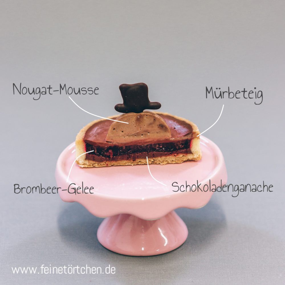 Tartelette Schokolade Ganache Brombeere Mürbeteig Mademoiselle Cupcake Magdeburg