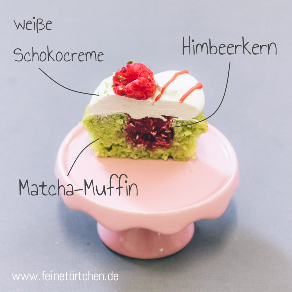 Mia Matcha Cupcake Himbeer weiße Schokolade Mademoiselle Cupcake Magdeburg Feinetörtchen