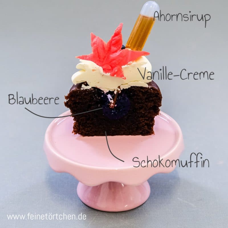 Michael Blueberry Schoko Blaubeer Ahornsirup Cupcake Mademoiselle Cupcake
