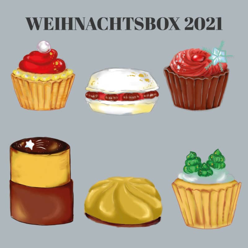 Weihnachtsbox Törtchen Cupcake Mademoiselle Cupcake 2021